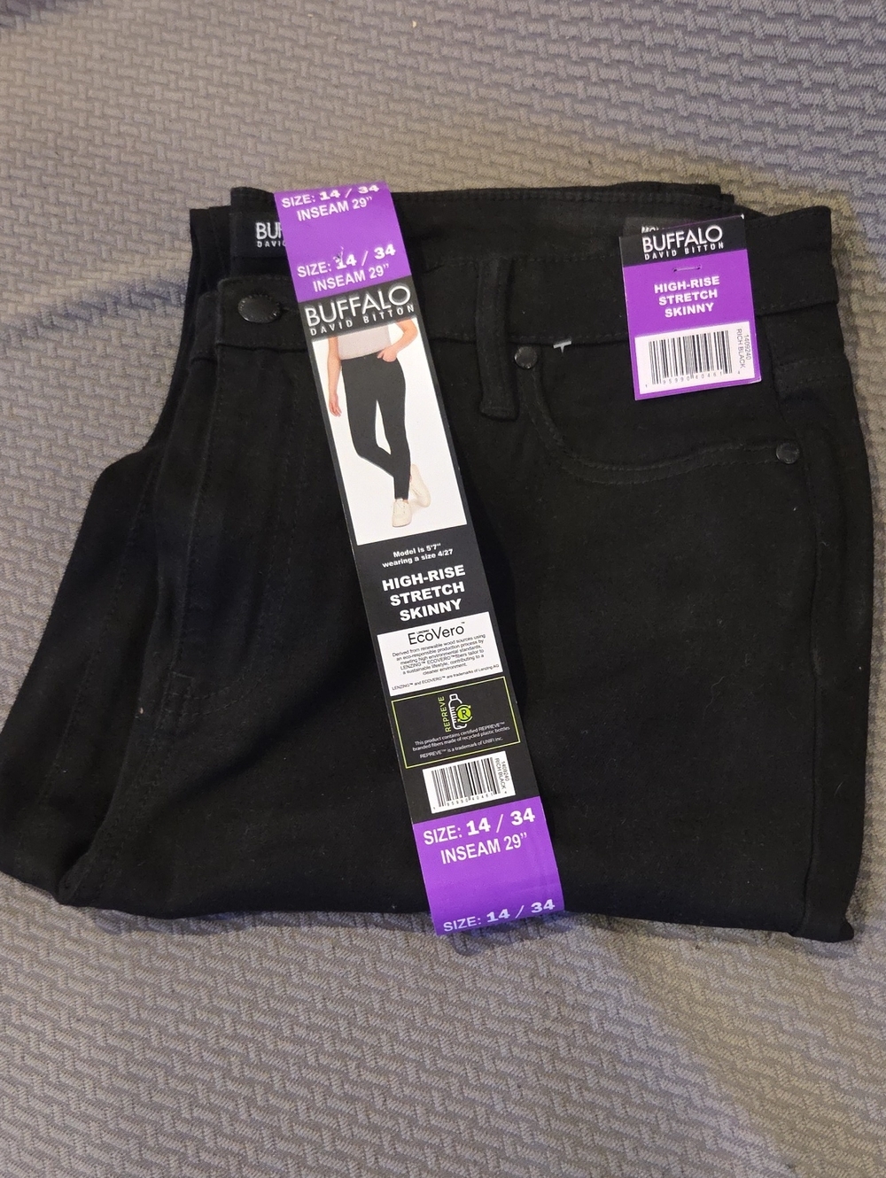 Buffalo David Bitton Women's High-Rise Stretch Skinny Jeans - Black